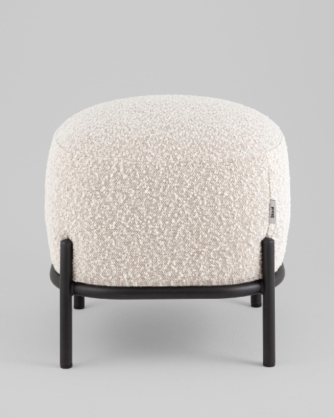 Пуф Стоун ткань букле молочный