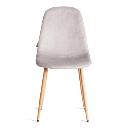 Стул BREEZE (mod. JSC-58) велюр и металл, серый и светлое дерево