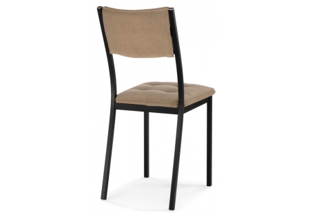 Стул на металлокаркасе Бекал латте, черный матовый