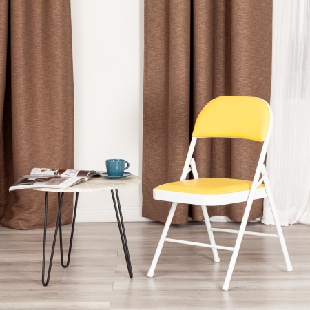 Стул складной FOLDER (mod. 3022G) желтый, белый