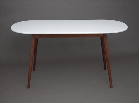 Стол овальный Алиса-1200 белый, темный, раздвижной