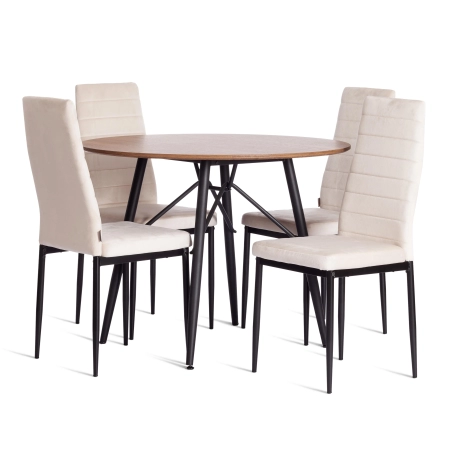 Стул Easy (mod. JSC02-1) молочный, черный