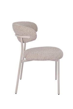 Стул обеденный Ayla бежево-зеленый с кремовыми ножками 2 шт.