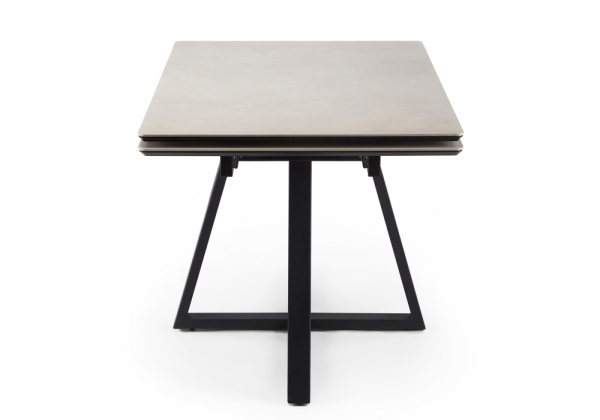 Керамический стол Памелла 120(180)х80 carmen light grey, черный