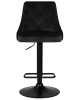 Набор 2 шт Стул барный JOSEPH BLACK, черный велюр (MJ9-101)