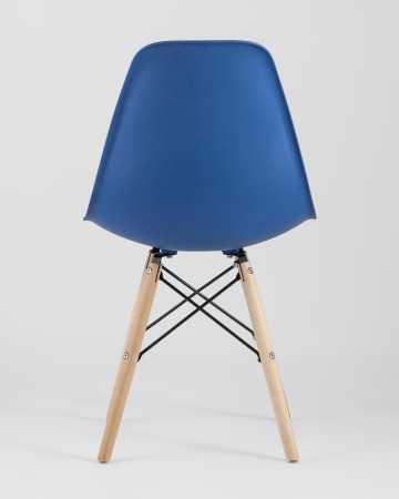 Стул Eames Style DSW синий (разборный каркас)