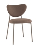 Стул Rina велюр коричневый, каркас бежево-серый