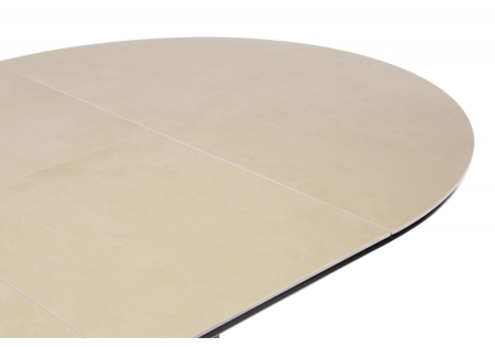 Керамический стол Лорен 100(140) okara light yellow, черный