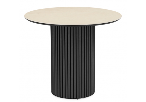 Керамический стол Барел 89 okara light yellow, черный