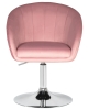Кресло дизайнерское EDISON розовый, велюр