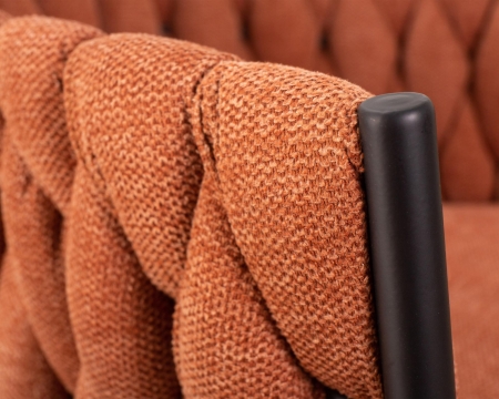 Набор 2 шт Стул барный LEON, оранжевая ткань (LAR 275-27)