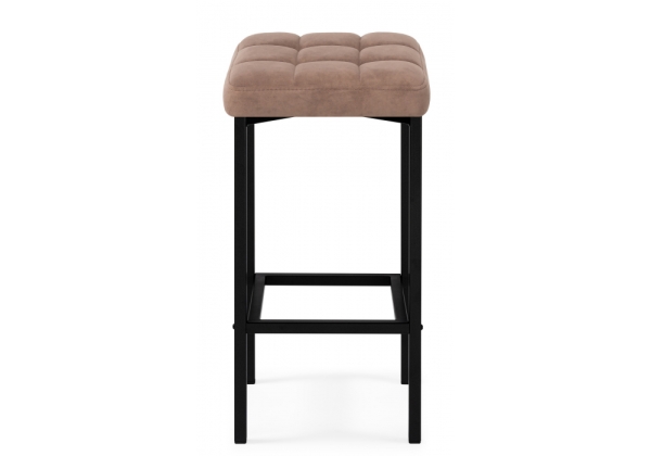 Барный стул Лофт микровелюр катания корица, черный матовый Барный стул Лофт микровелюр катания корица, черный матовый