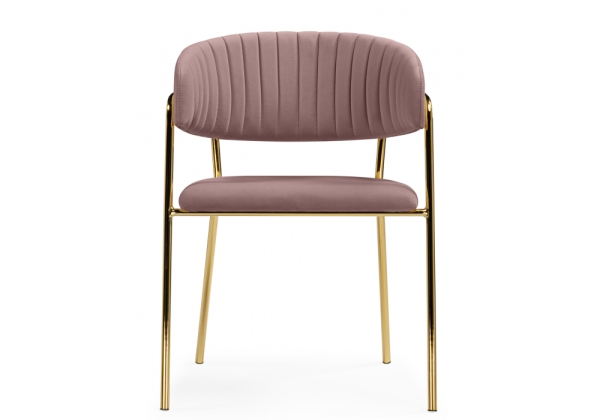 Стул на металлокаркасе Kamelia светло-фиолетовый, золотой Стул на металлокаркасе Kamelia светло-фиолетовый, золотой