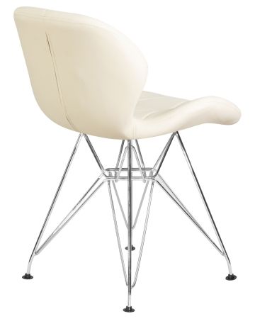 Стул обеденный BUTTERFLY ножки хром, кремовый