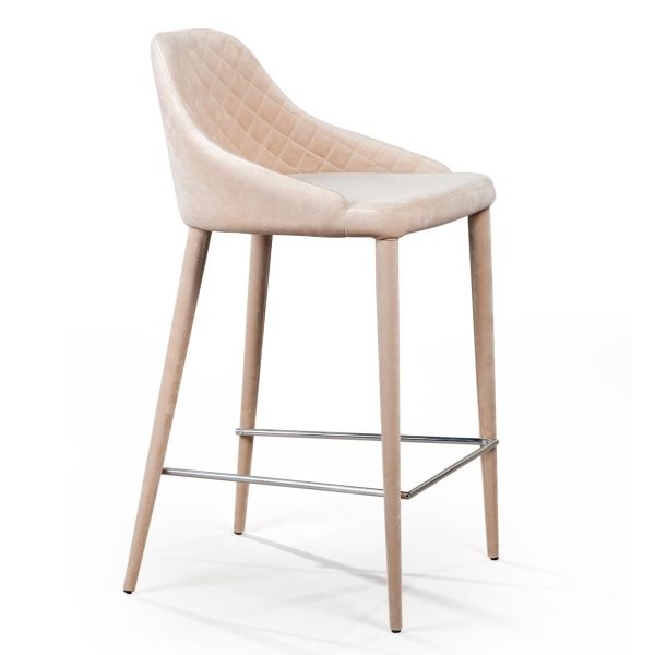 Полубарный стул Douglas бархат бежевый Полубарный стул Douglas бархат бежевый