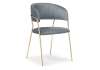 Стул на металлокаркасе Kamelia серый, золотой