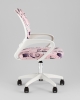 Кресло офисное TopChairs Simple SN Junior принт Pink Cats пластик белый