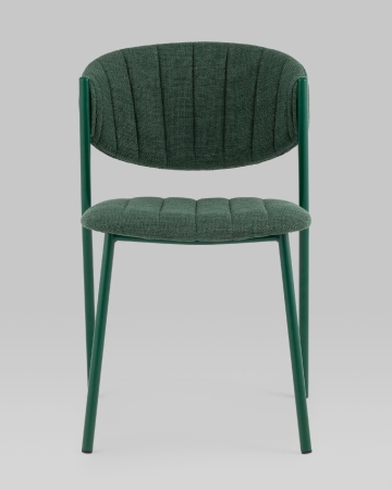 Стул Харпер ткань рогожка зеленый каркас зеленый полуглянцевый муар