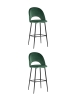 Стул барный Меган велюр зеленый 2 шт.