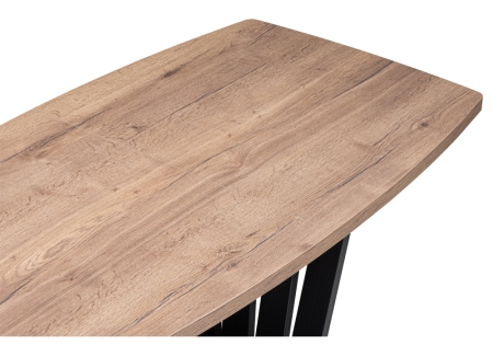 Стол деревянный Эудес дуб галифакс табак, черный