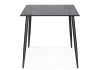 Стеклянный стол Smoke 120х80х75 серый, черный