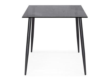 Стеклянный стол Smoke 120х80х75 серый, черный