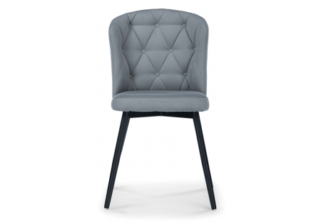 Стул на металлокаркасе Алиссум светло-серый, черный Стул на металлокаркасе Алиссум светло-серый, черный