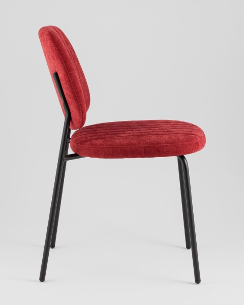 Стул обеденный Patrys бордовый шенилл