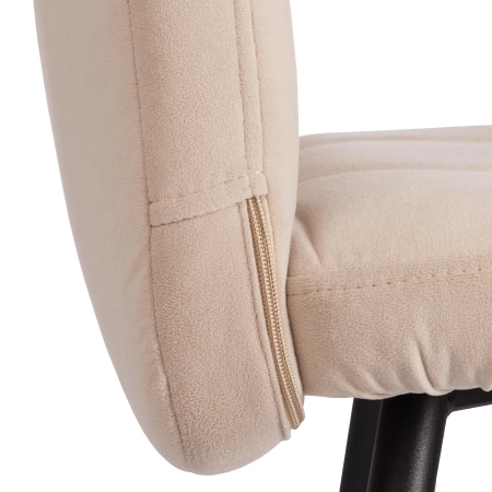 Стул обеденный Medeo бежевый, ткань и металл, мягкое сиденье, без подлокотников