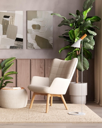 Пуф-столик Люкке с ящиком бежевый