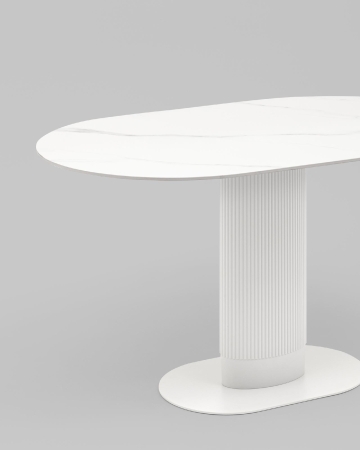 Стол обеденный Mystery 130х80 см белый керамика