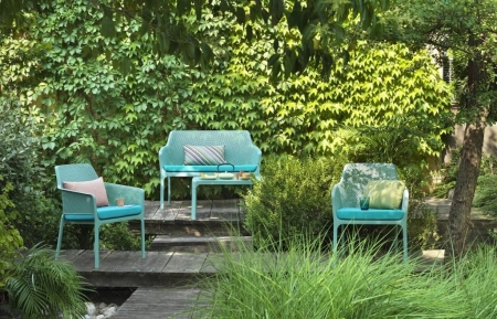 Диван пластиковый Net Bench бирюзовый Диван пластиковый Net Bench бирюзовый