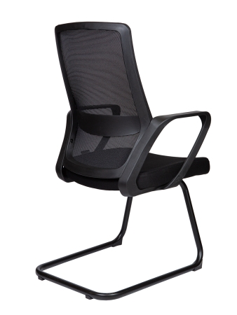 Кресло офисное Pino CF черный, ткань и пластик, мягкое сиденье, с подлокотниками