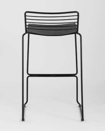 Стул полубарный Danny черный с черной подушкой Стул полубарный Danny черный с черной подушкой