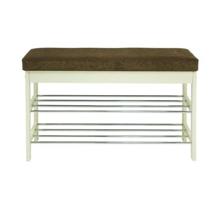 Банкетка "Грейс" дуб шампань, ткань бурая, Ls