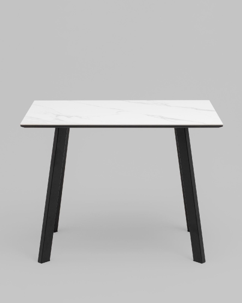 Стол Райли нераскладной 100*70*75 см столешница МДФ керамика Snow white матовый