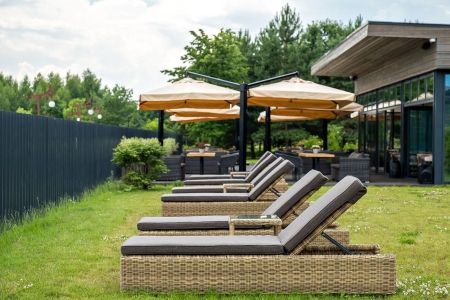 Шезлонг Рим с подушкой цвет соломенный