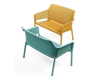 Диван пластиковый Net Bench бирюзовый Диван пластиковый Net Bench бирюзовый