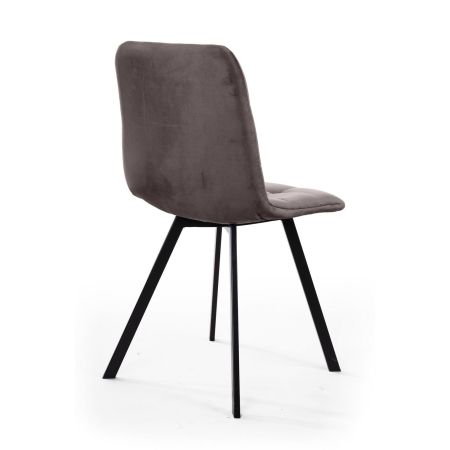 Стул UNO бархат антрацит, черный профиль