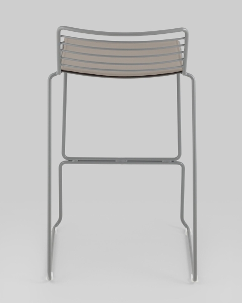 Стул полубарный Danny серый с подушкой Стул полубарный Danny серый с подушкой