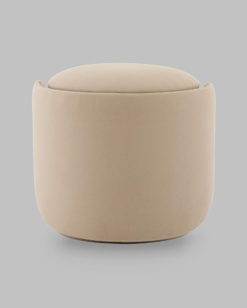 Пуф-трансформер Таунсвилл вращающийся с ящиком велюр бежевый