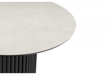 Керамический стол Барел 89 carmen light grey, черный