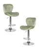 Набор 2 шт Стул барный BARNY, мятный велюр (MJ9-87)