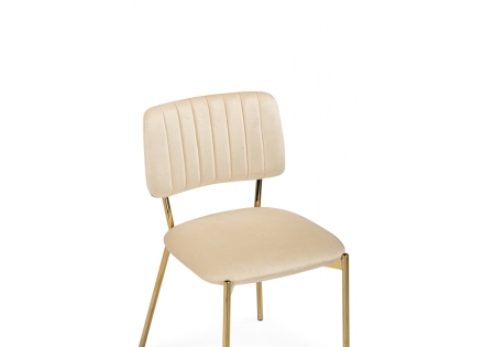 Стул на металлокаркасе Armond beige, gold фото в интернет-магазине Stoolmarket