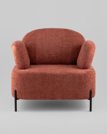 Кресло Кэнди ткань букле коралловый