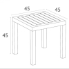 Столик пластиковый журнальный Ocean Side Table бежевый фото в интернет-магазине Stoolmarket