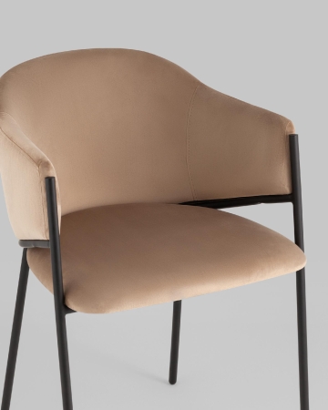 Стул Brace велюр капучино