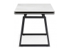 Керамический стол Джек 140(200)х80 белый мрамор, черный