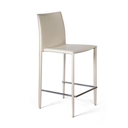Стул полубарный Rolf кожа бежевый