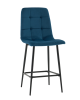 Стул полубарный Одди велюр синий